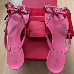 Valentino Rockstud Jelly Sandal